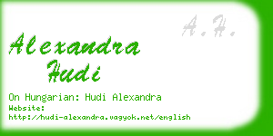 alexandra hudi business card